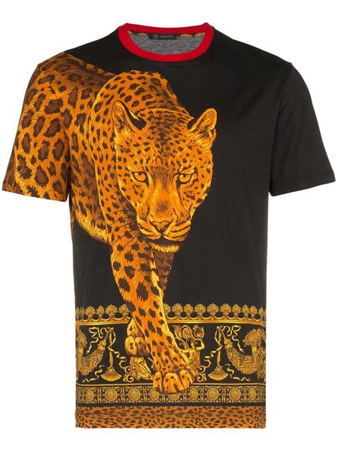 versace signature wild print t-shirt|Versace shirts online.